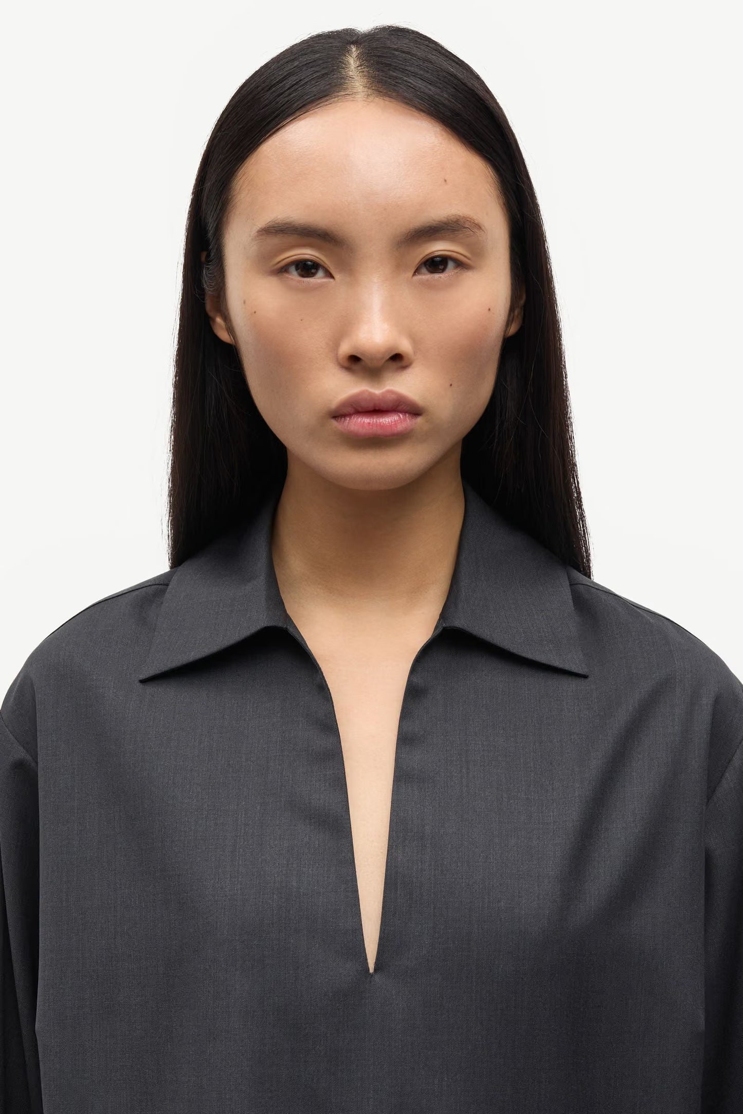 Samsoe Samsoe Sadaphne Bluse in Anthrazit