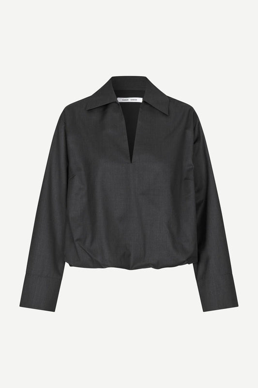 Samsoe Samsoe Sadaphne Bluse in Anthrazit