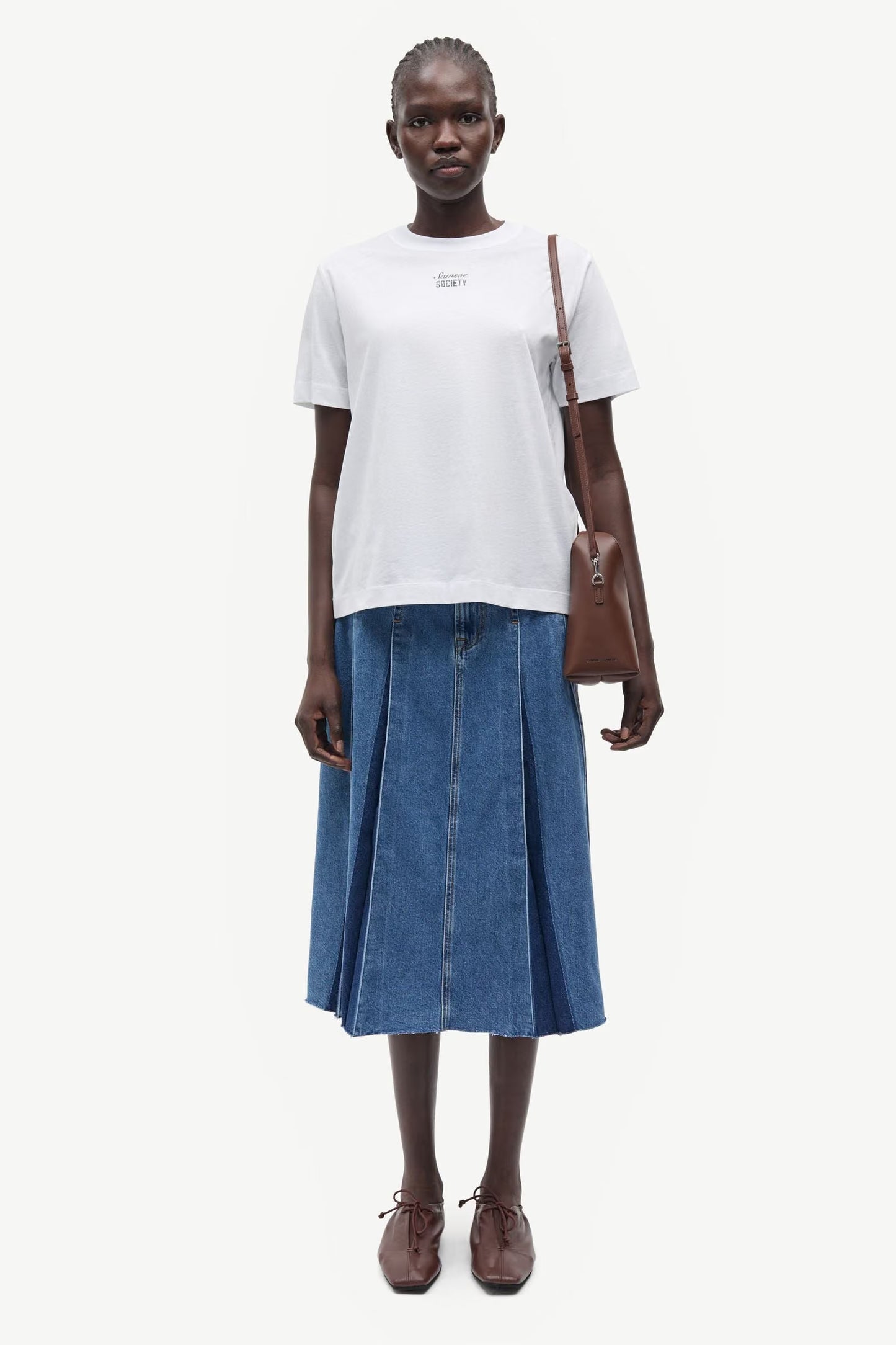Samsoe Samsoe Satally Midi Rock in Denim