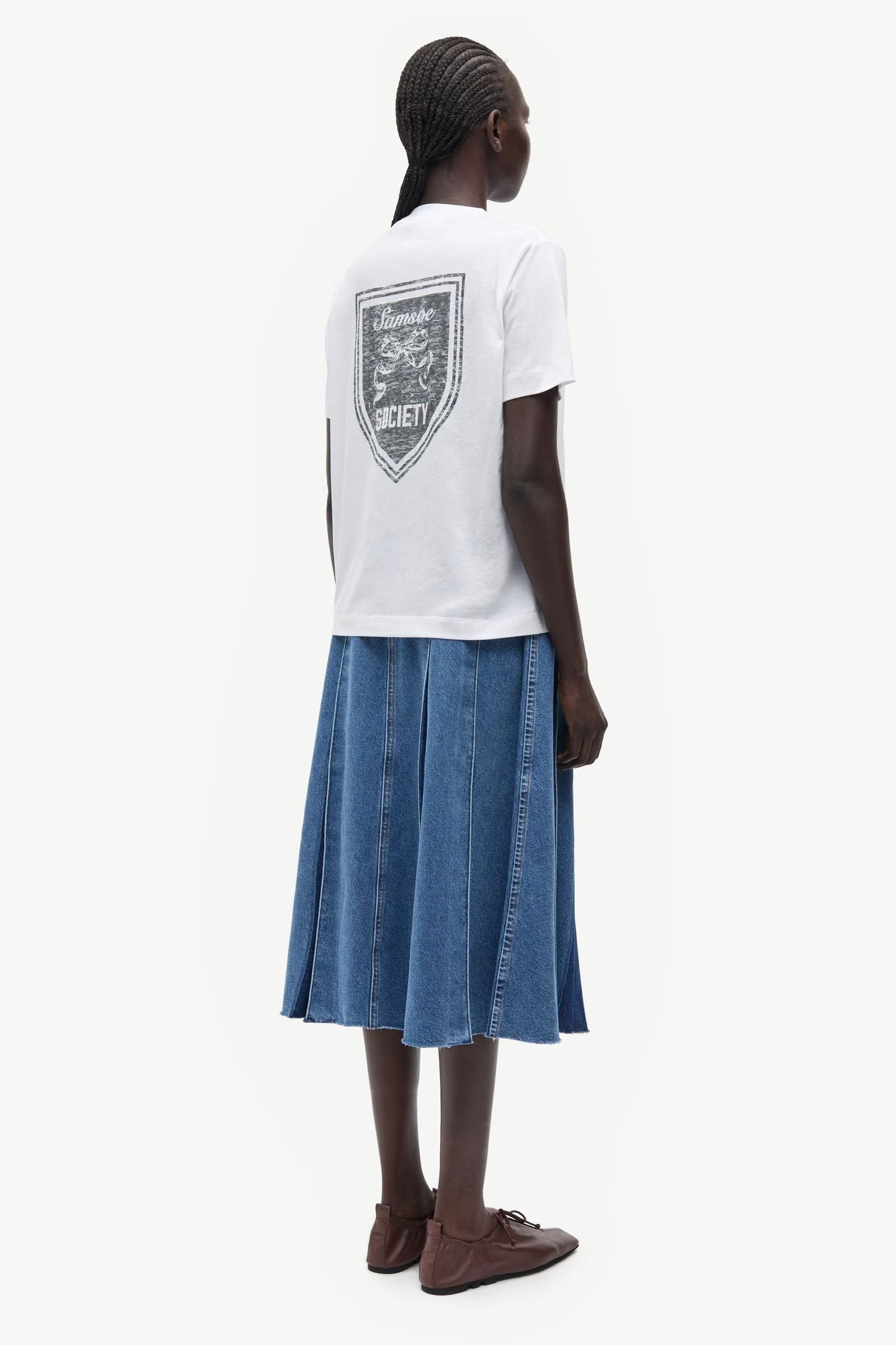 Samsoe Samsoe Satally Midi Rock in Denim