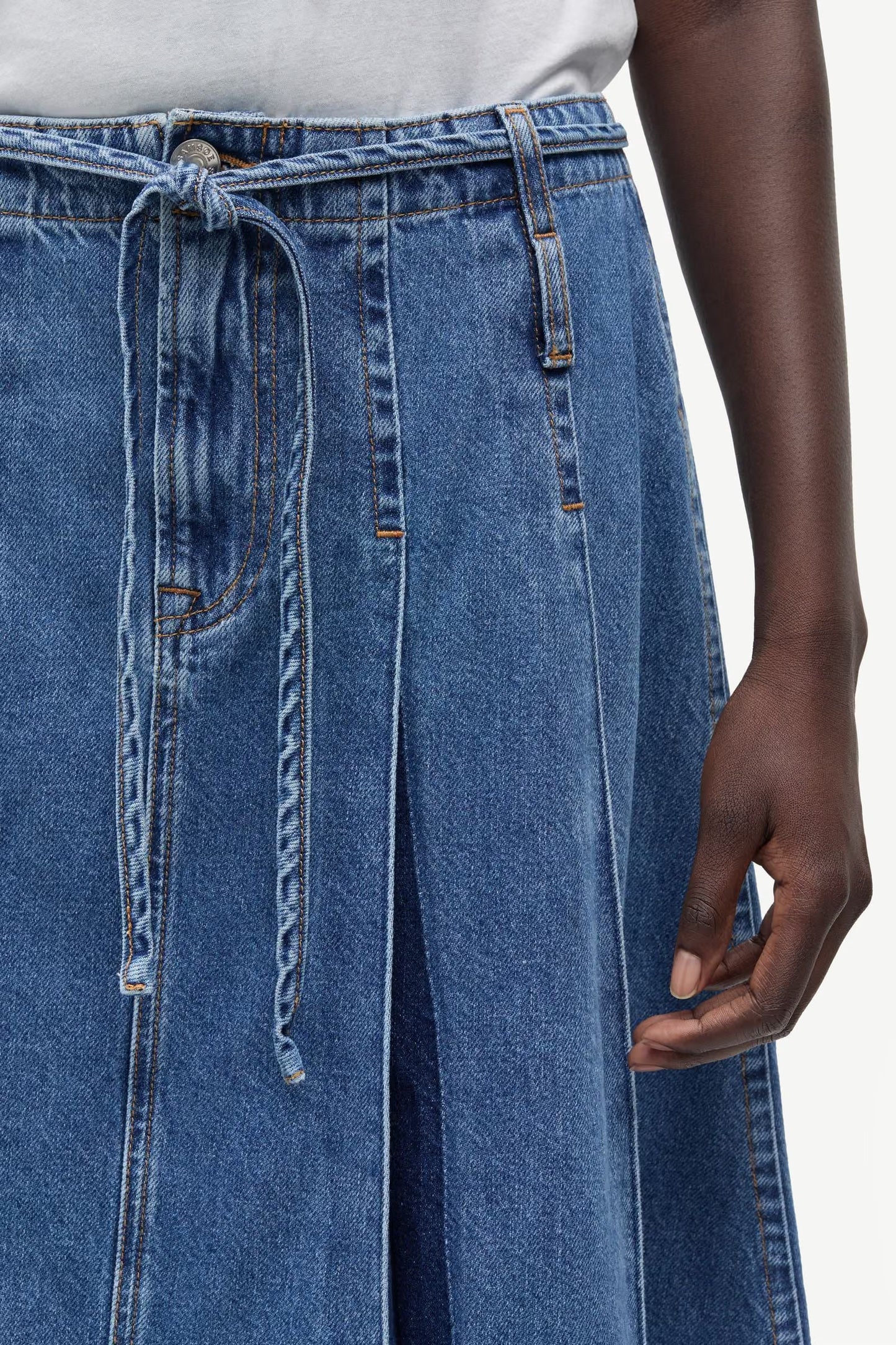 Samsoe Samsoe Satally Midi Rock in Denim