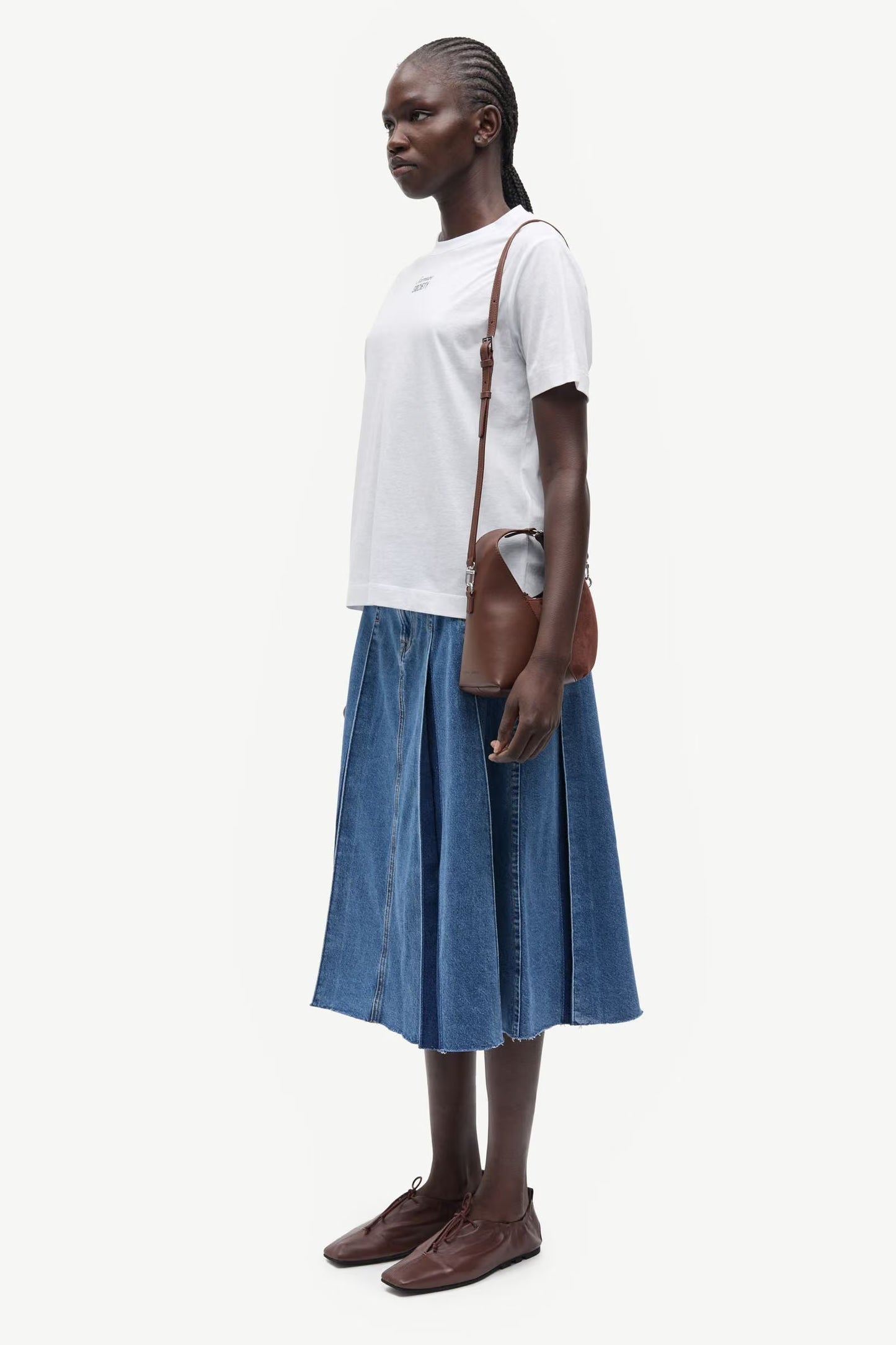 Samsoe Samsoe Satally Midi Rock in Denim