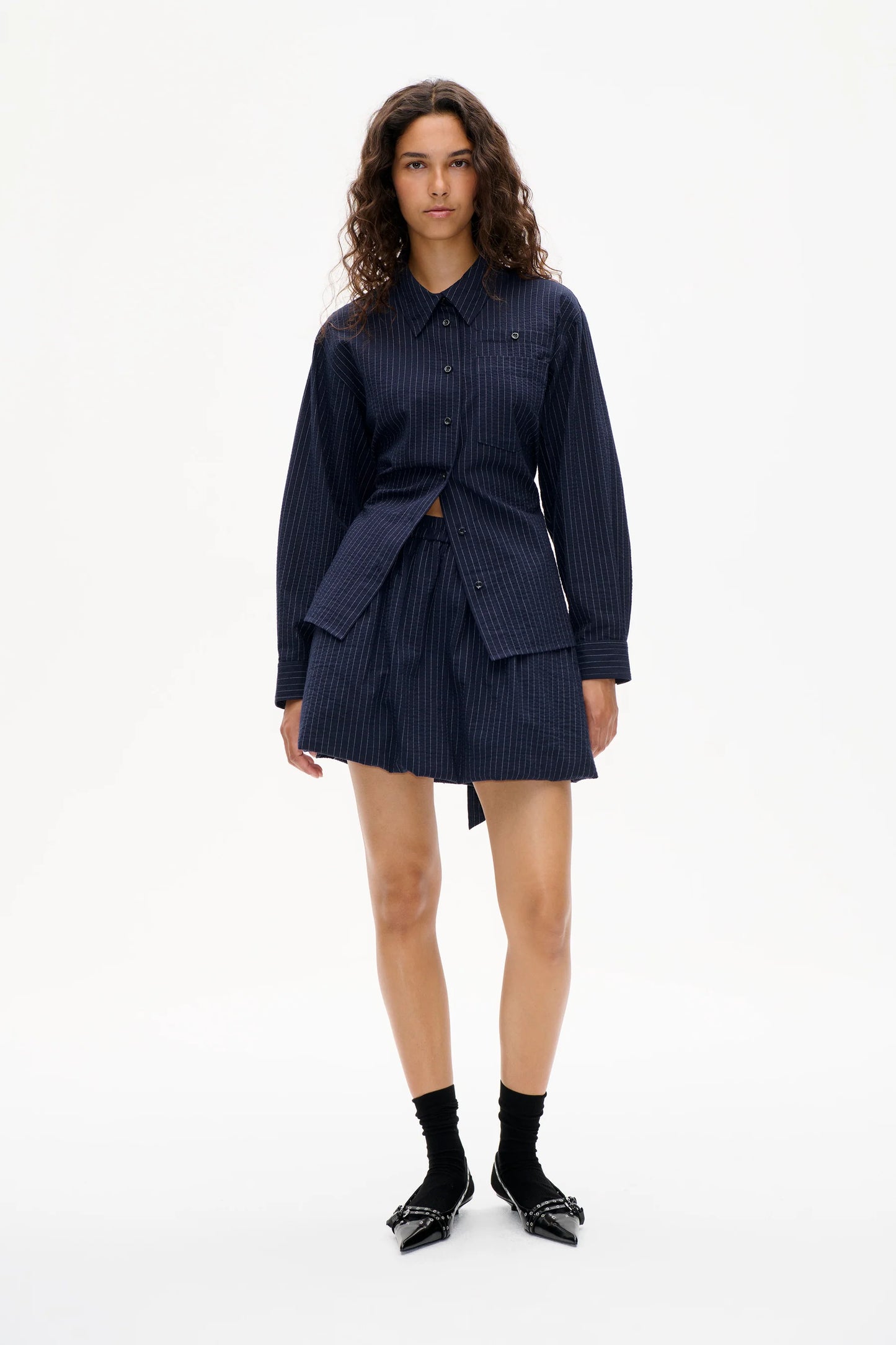 Baum und Pferdgarten Matina Bluse in navy gestreift