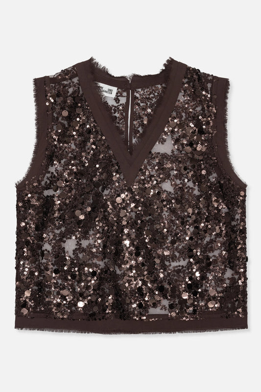 Baum und Pferdgarten Manire Top in Schoko Glitter