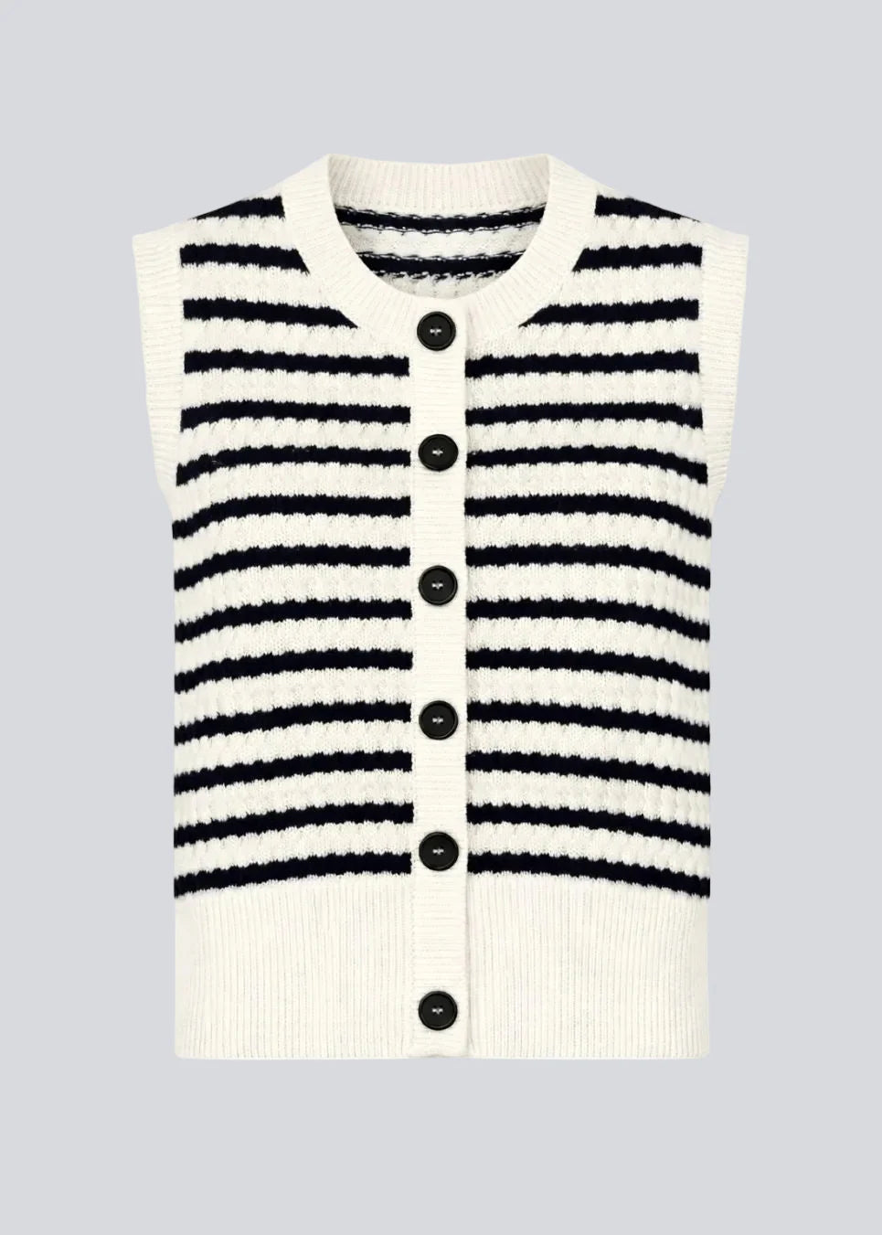 Modström Ulva Weste Navy/Beige Gestreift