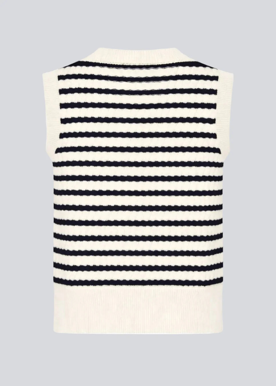 Modström Ulva Weste Navy/Beige Gestreift