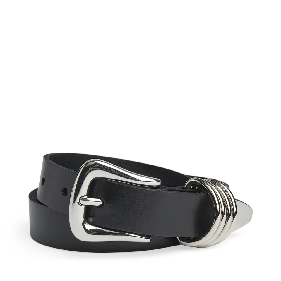 Markberg Ledergürtel Black Silver