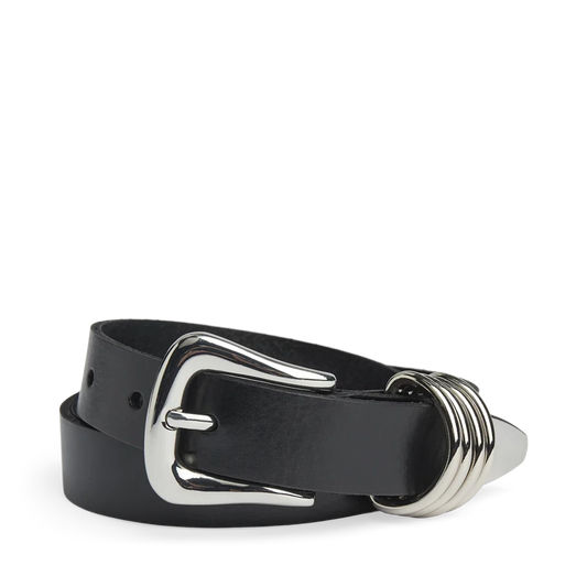 Markberg Ledergürtel Black Silver