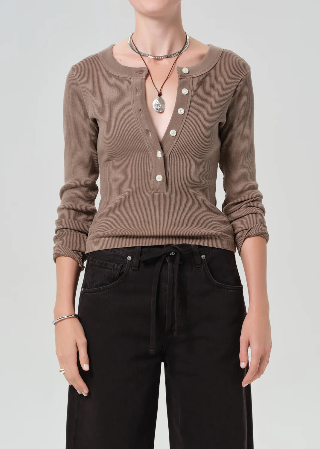 Citizens of Humanity Varra Shirt in Cocoa