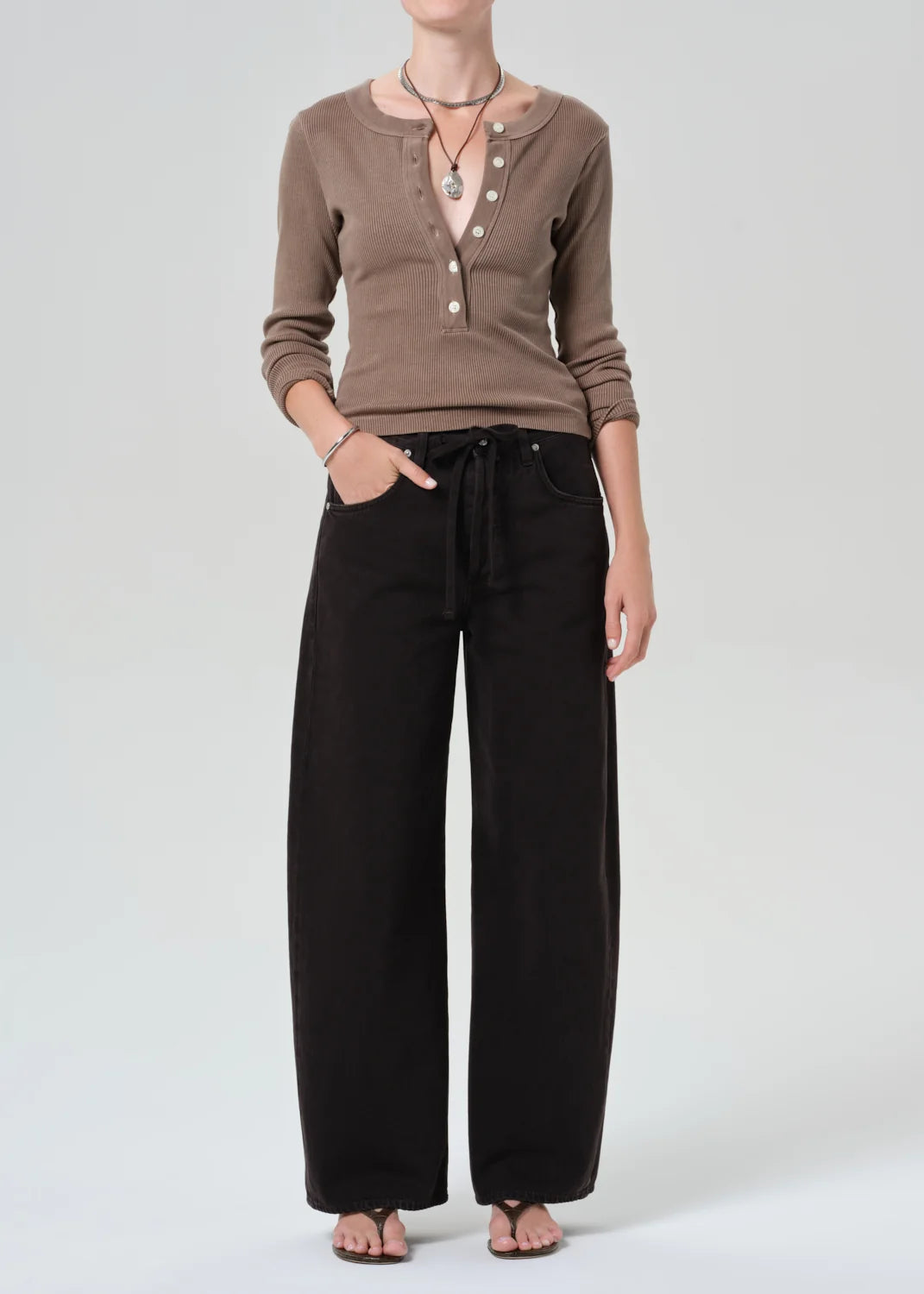 Citizens of Humanity Varra Shirt in Cocoa