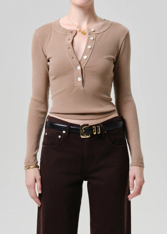 Citizens of Humanity Henley Shirt in Moth