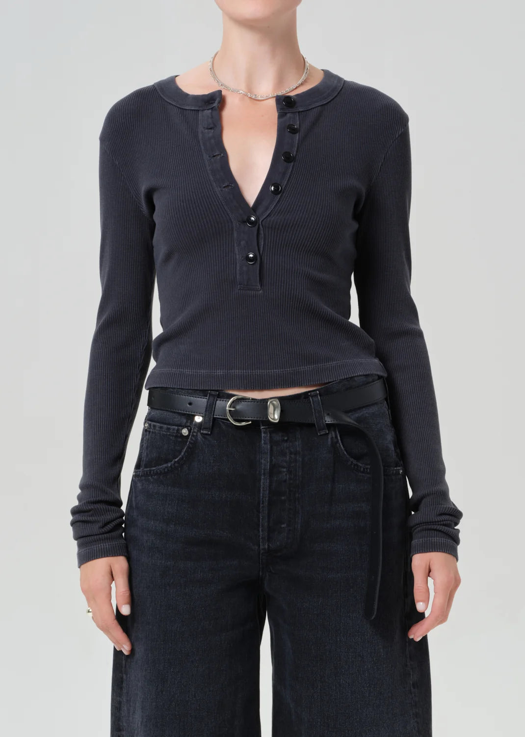 Citizens of Humanity Varra Shirt in Grau/Blau