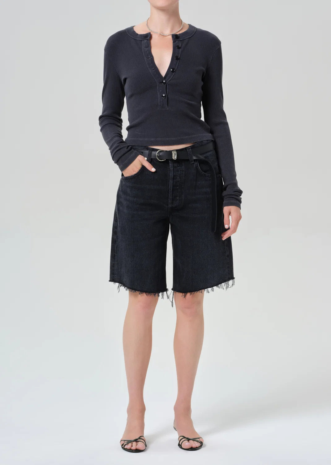Citizens of Humanity Varra Shirt in Grau/Blau