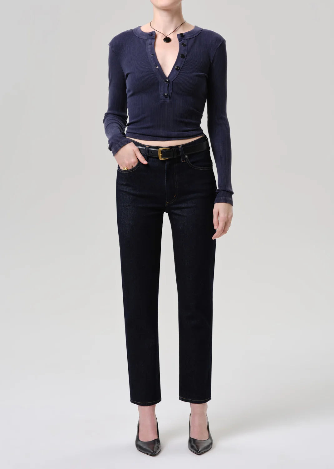 Citizens of Humanity Varra Shirt in Navy