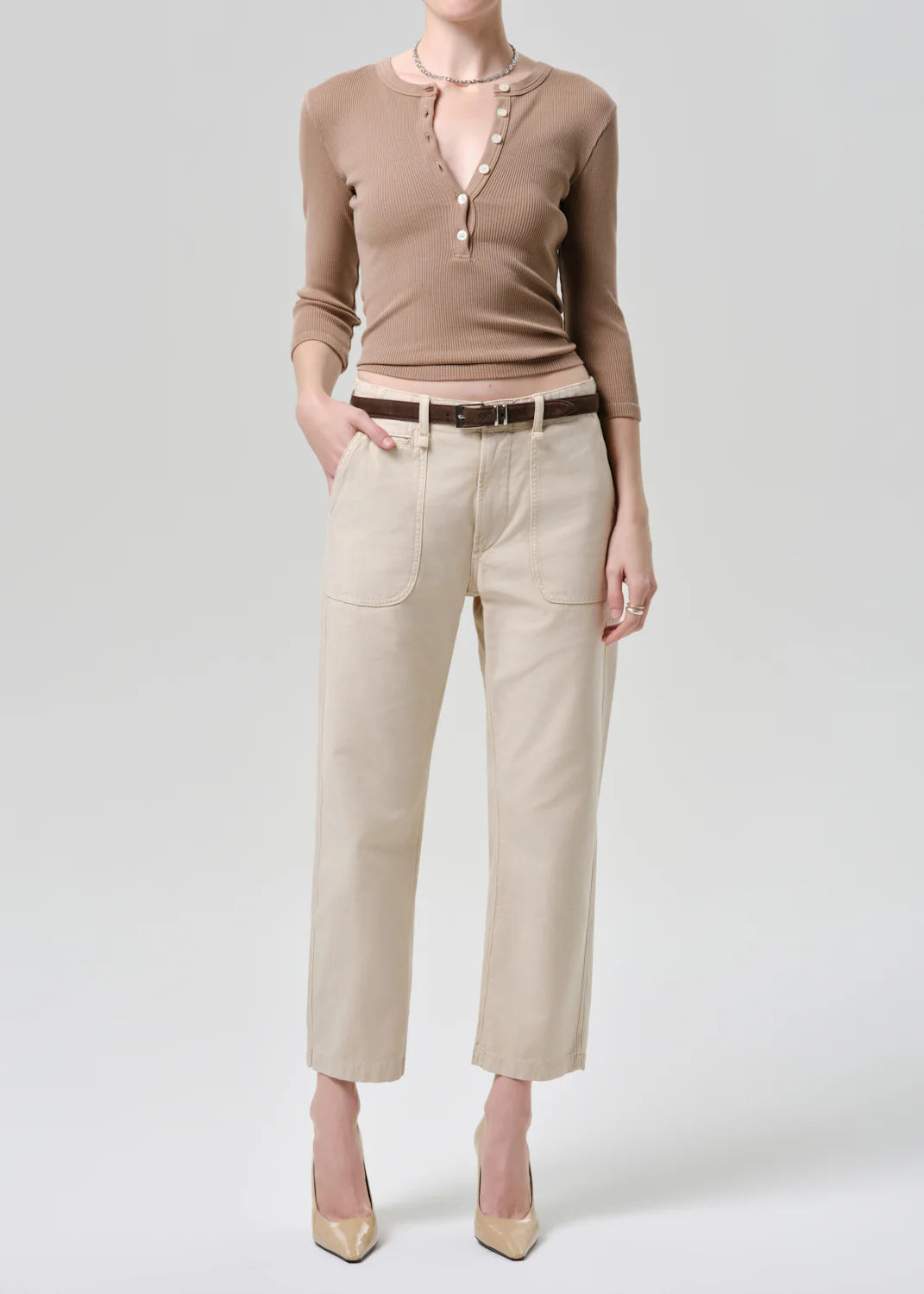 Citizens of Humanity Henley Shirt in Moth