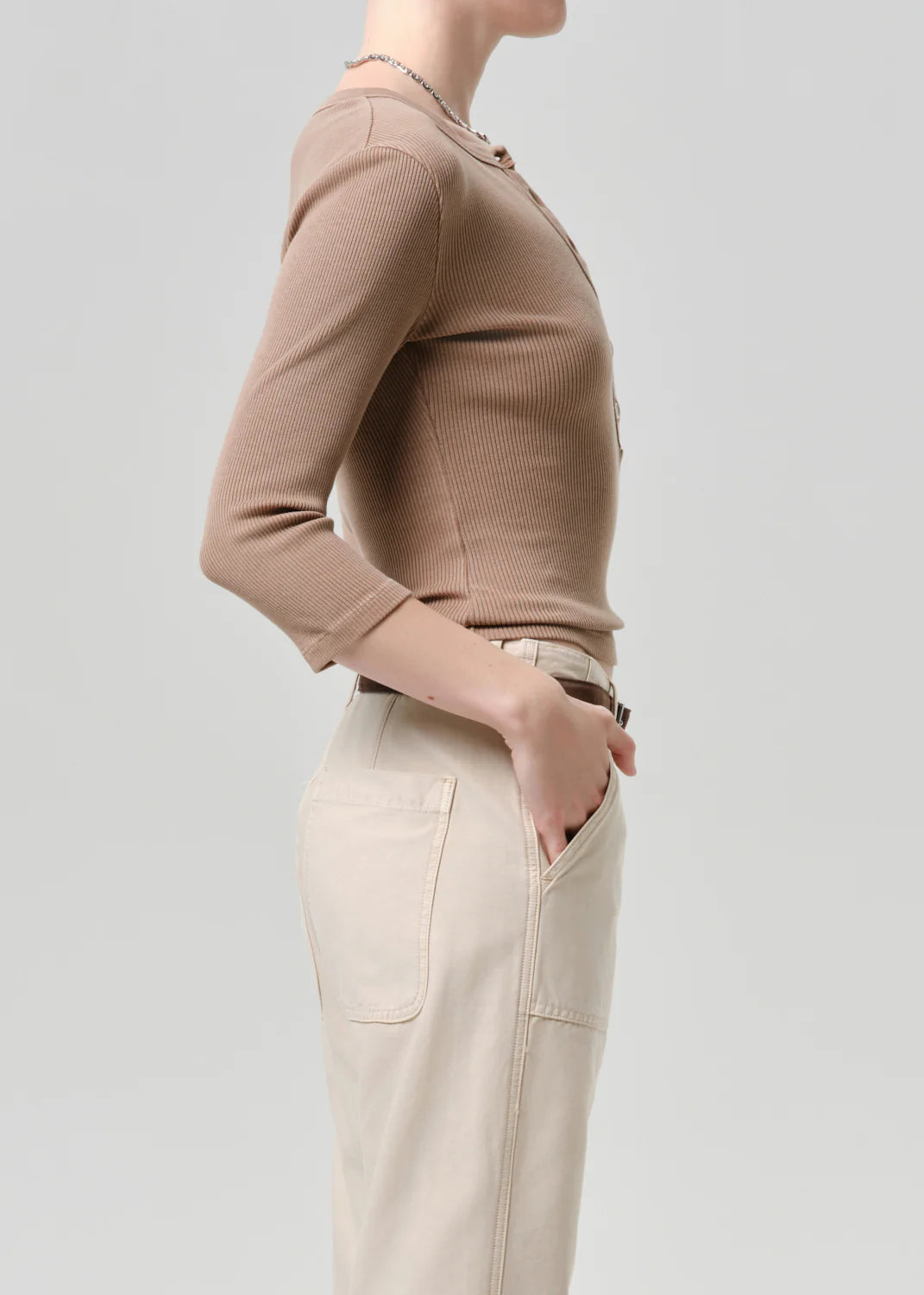 Citizens of Humanity Henley Shirt in Moth