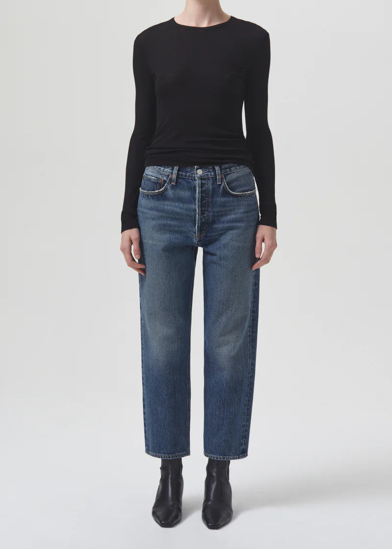 AGOLDE 90's Crop Mid Rise Loose Straight in Imagine