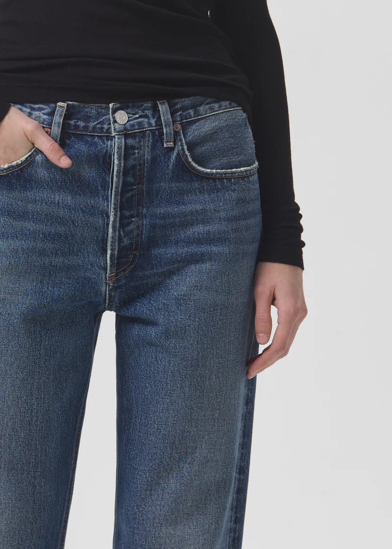 AGOLDE 90's Crop Mid Rise Loose Straight in Imagine