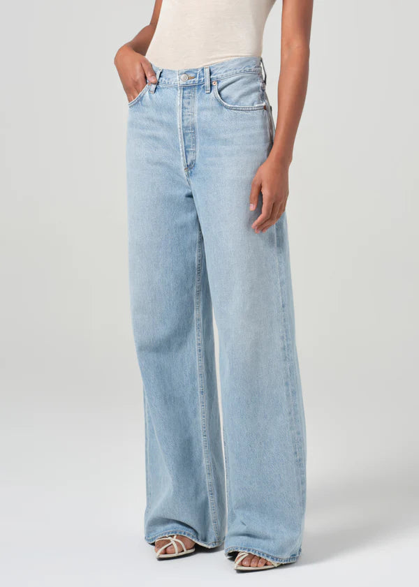 AGOLDE Dame High Rise Wide Leg No Cuff in Conflict
