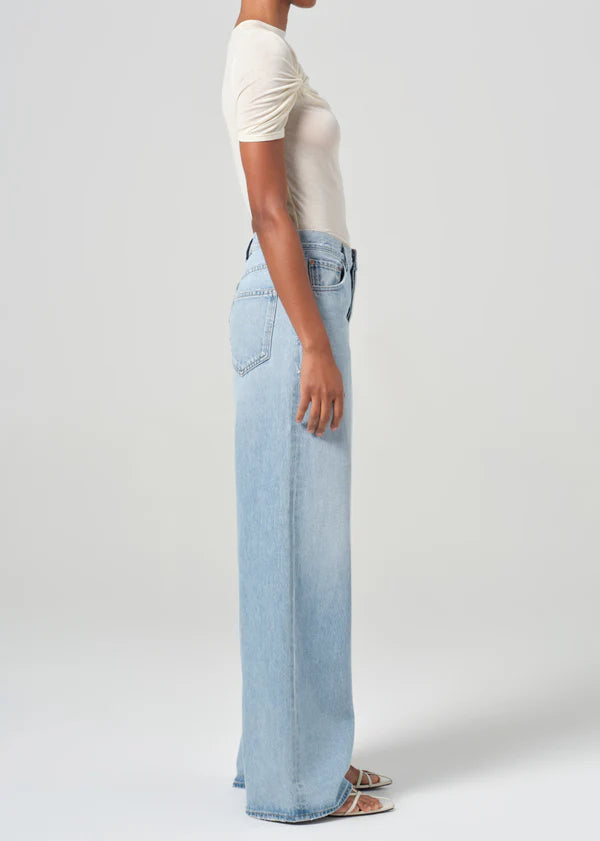 AGOLDE Dame High Rise Wide Leg No Cuff in Conflict
