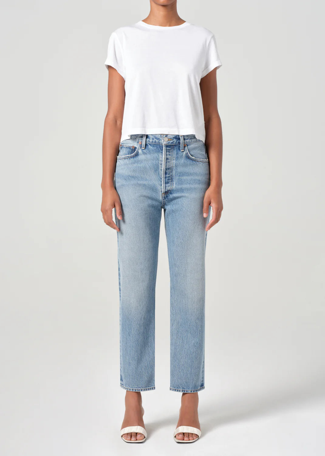 AGOLDE 90's Pinch Waist Crop in Stage