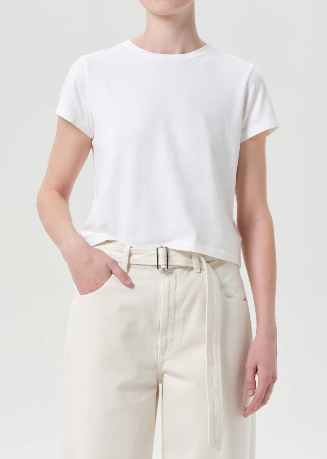 Agolde Adine Shirt in White Ash