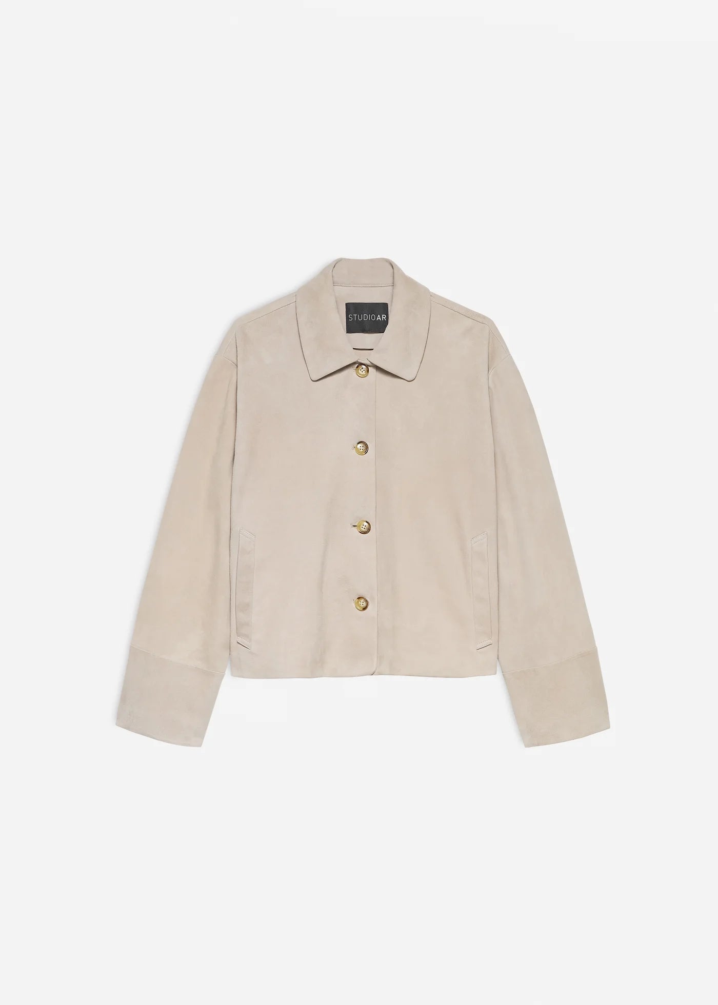 Studio Ar Elaine Velourlederjacke Smoke Grey