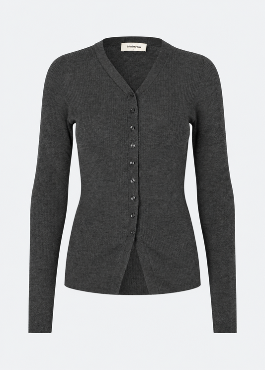 Modström Hiroki Cardigan in Dark Grey