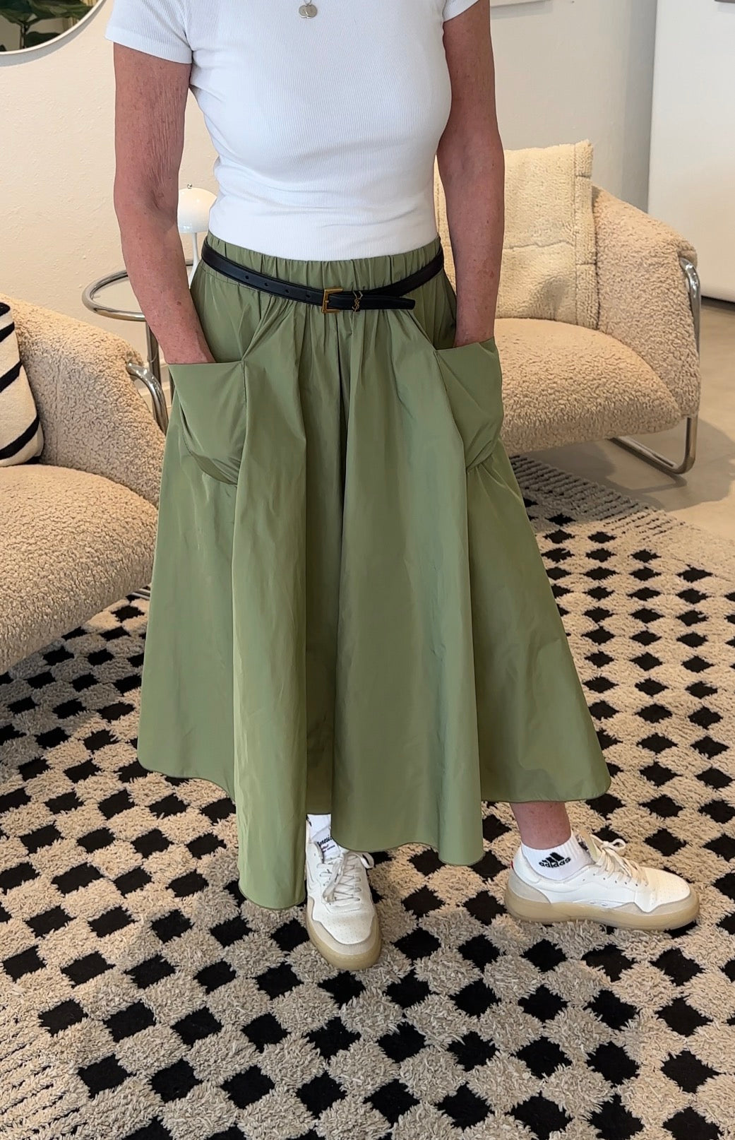 Susanne Bommer Rock Taft Light Olive