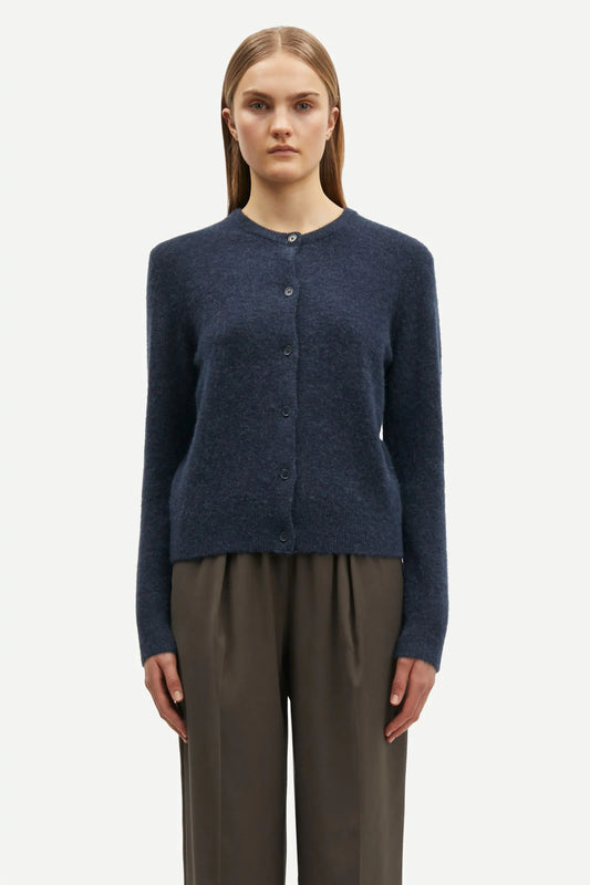 Samsoe Samsoe Short Cardigan in Rauchblau