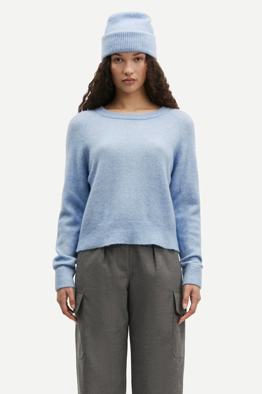 Samsoe Samsoe Short Pullover in Himmelblau