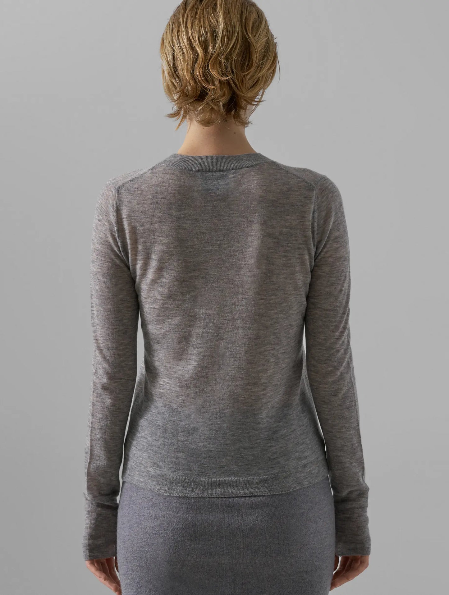 Leap Feinstrick Pullover in Grau