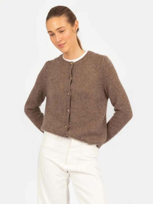 Anna v Berg Feline Cardigan in Hazelnut