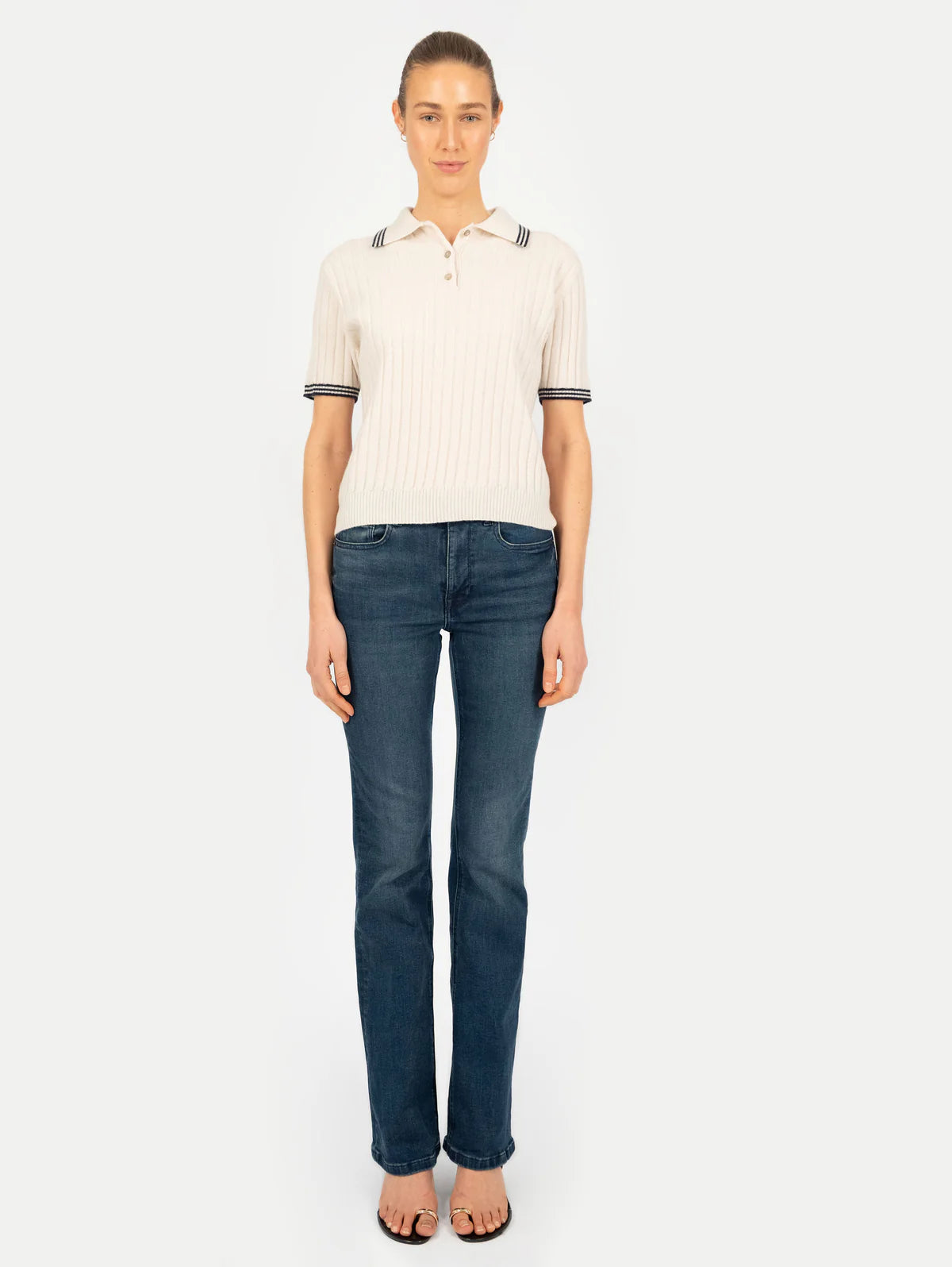 Anna v Berg Lea Polo Vanilla Stripes
