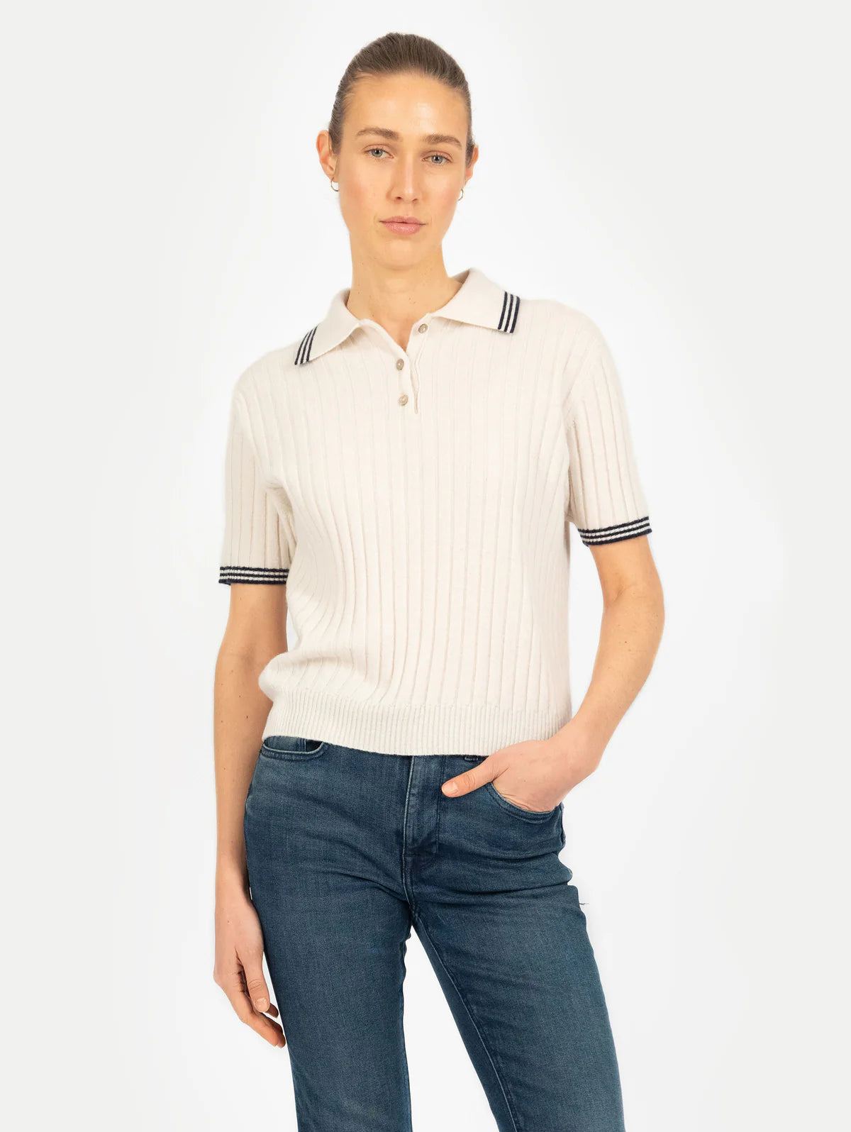 Anna v Berg Lea Polo Vanilla Stripes