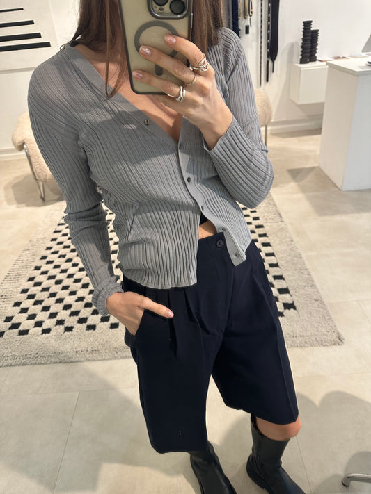 Maya Sommer Cardigan Rauchblau