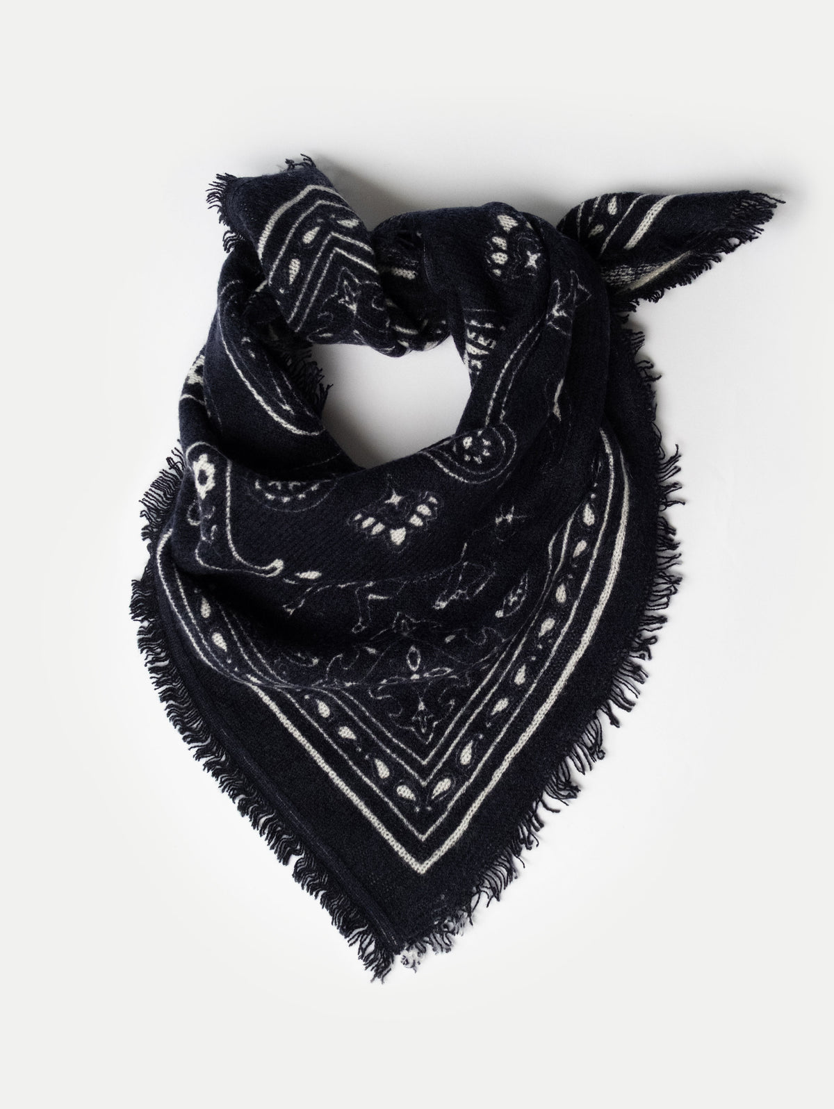 Anna v. Berg Nele Scarf in Dunkelblau/Weiss