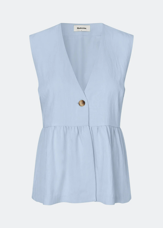 Vilmer Bluse Light Blue Wash