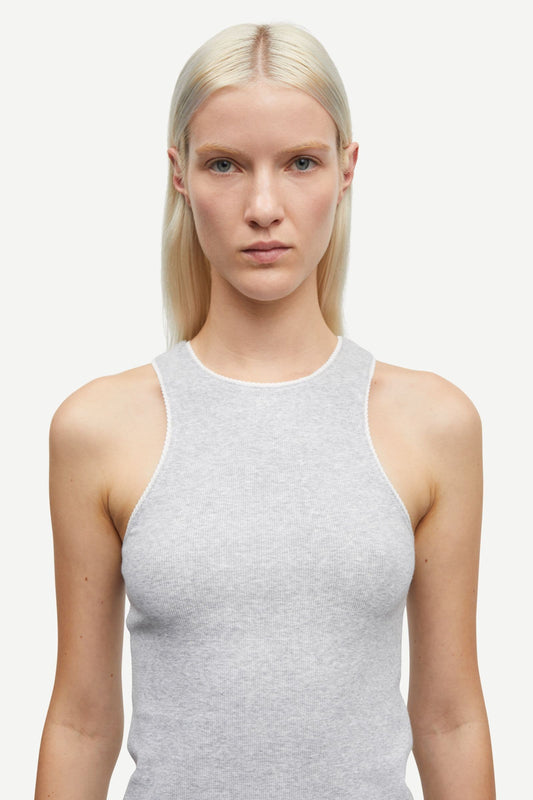 Samsoe Samsoe Agatha Tank Top in Grey Melange
