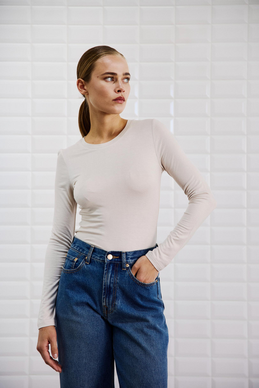 With Black Lola Shirt in Ivory