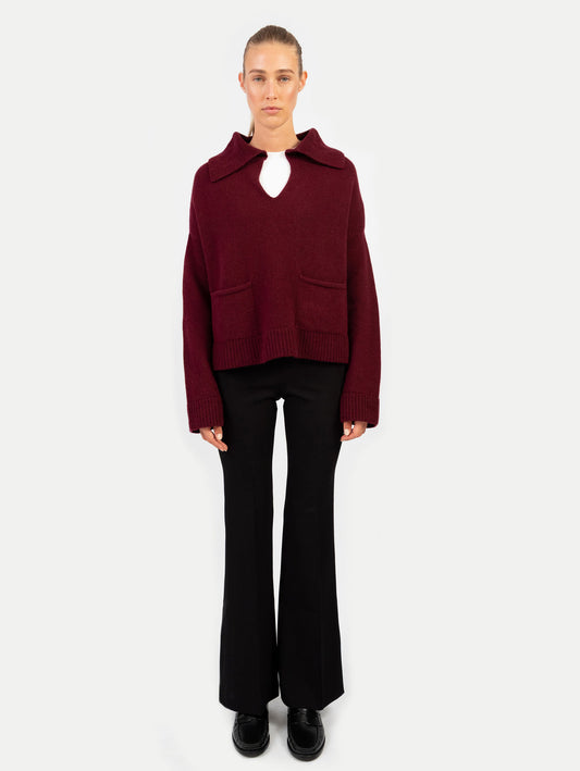 Anna v. Berg Valentine Sweater in Dark Cherry