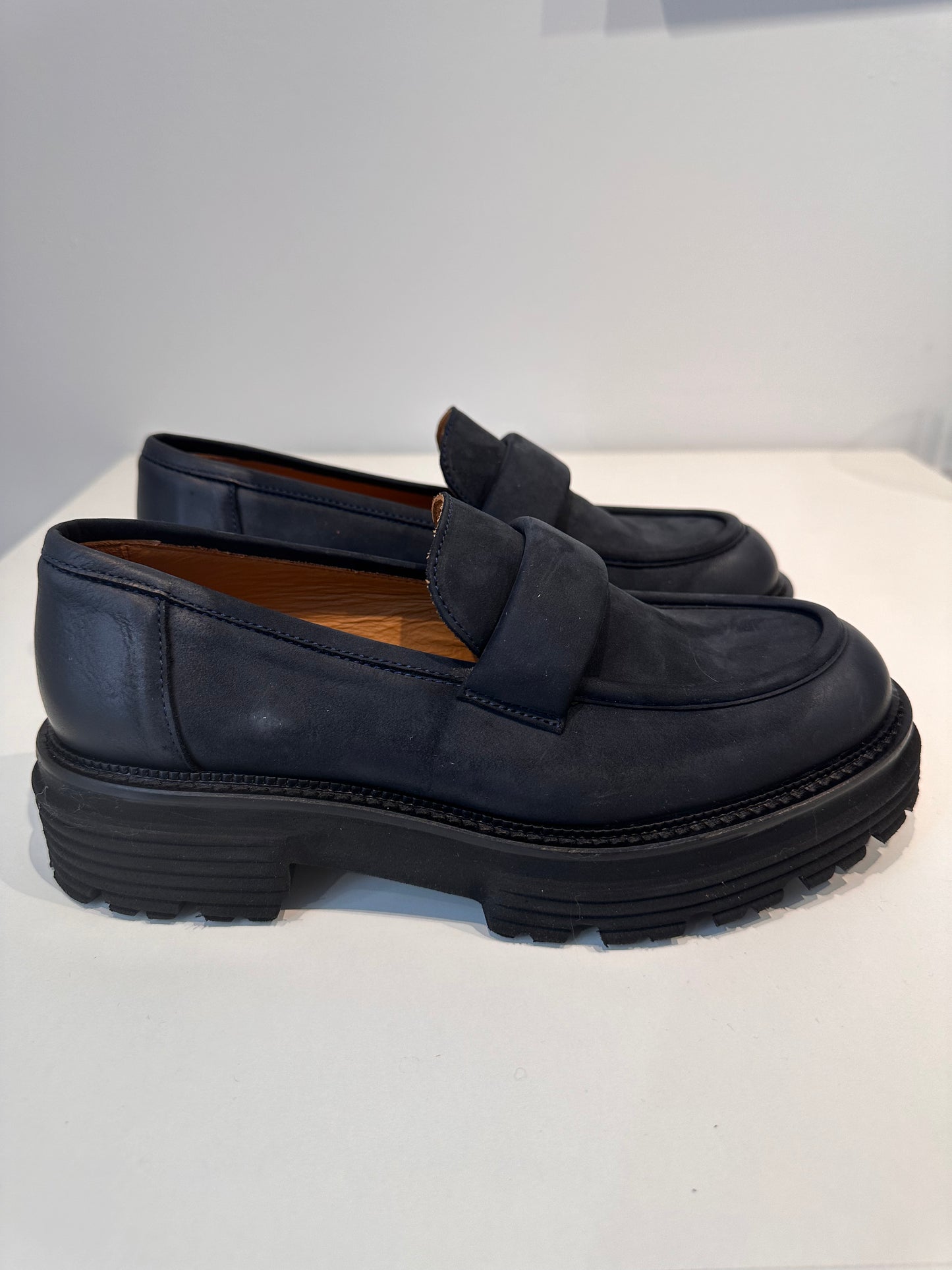 Thea Mika Carrie Loafer in Deep Blue