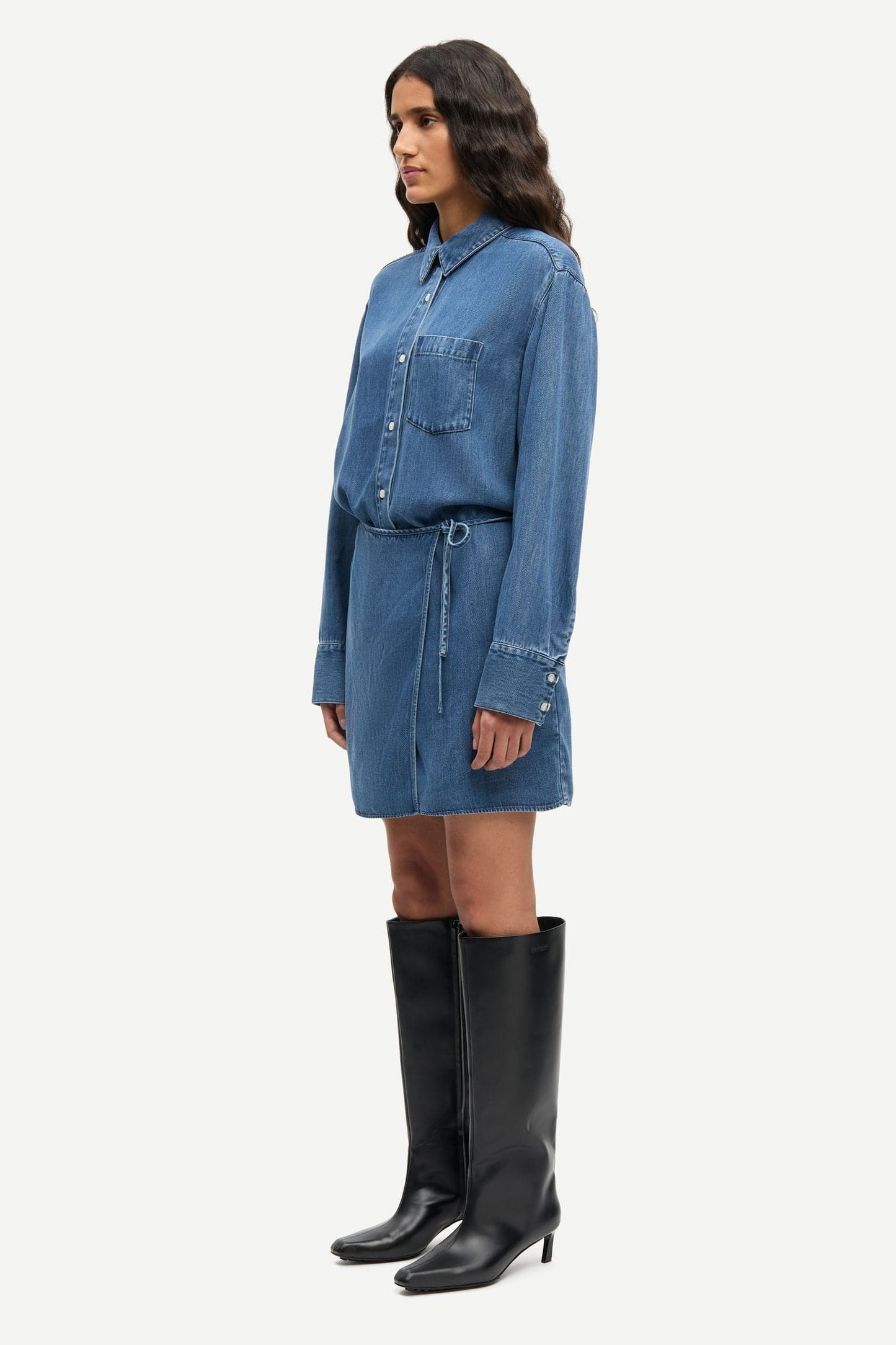 Samsoe Samsoe Sasky Kleid Denim Blue