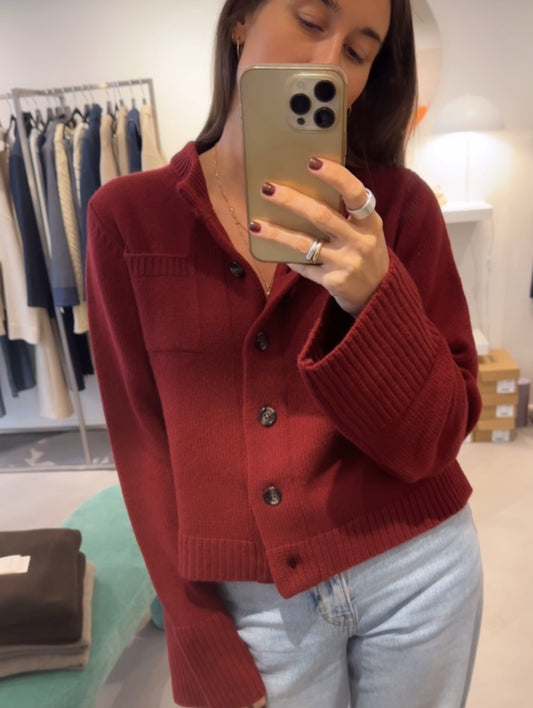 Anna v. Berg Lilly Cardigan in Burgundy