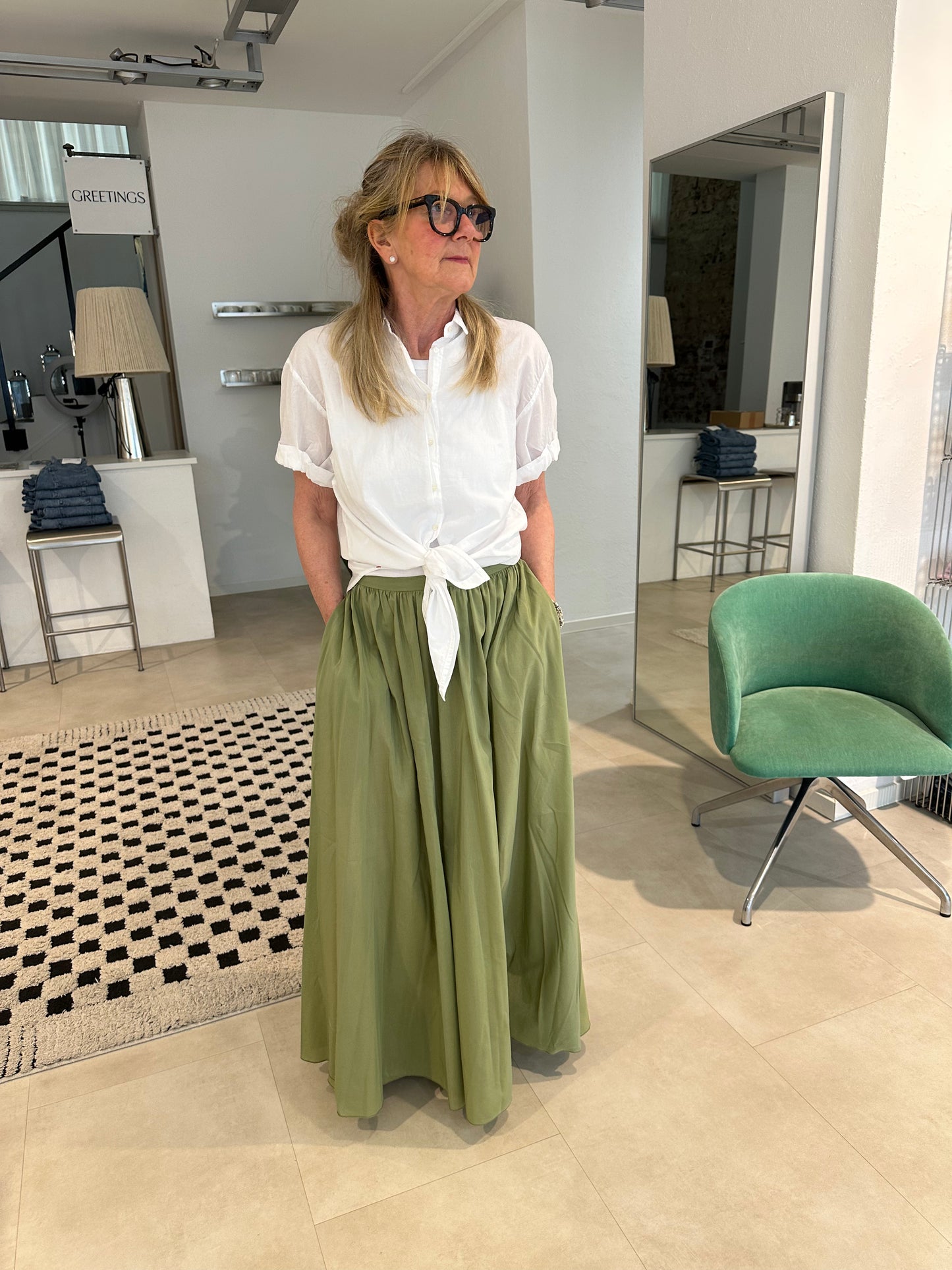 Susanne Bommer Rock Lang Light Olive