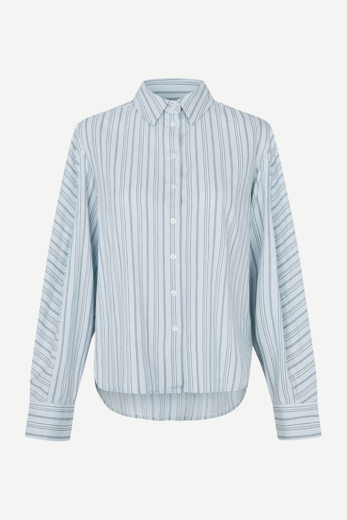 Samsoe Samsoe Sania Bluse Hellblau Gestreift