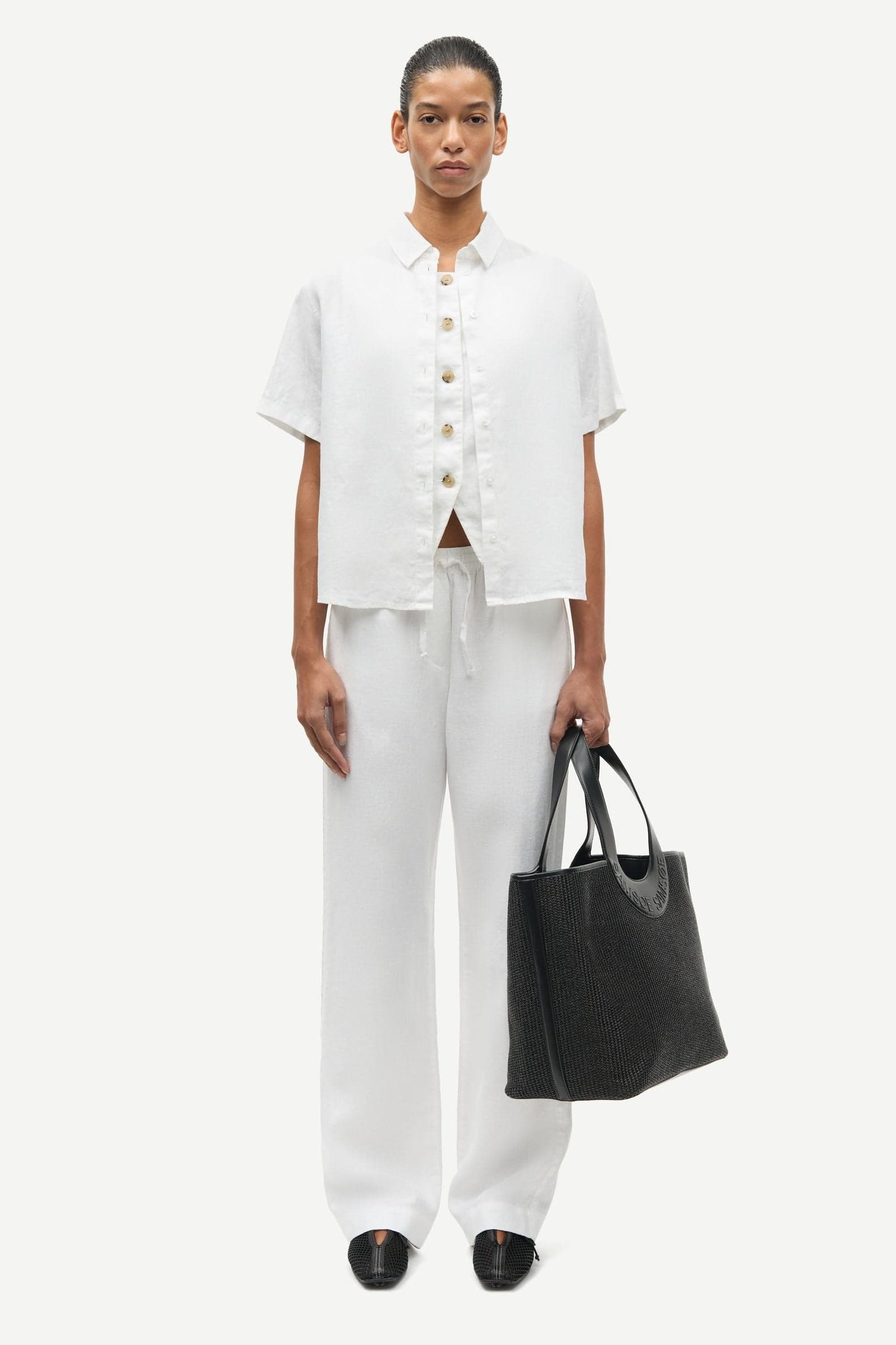 Samsoe Samsoe Sahoys Leinenhose in White