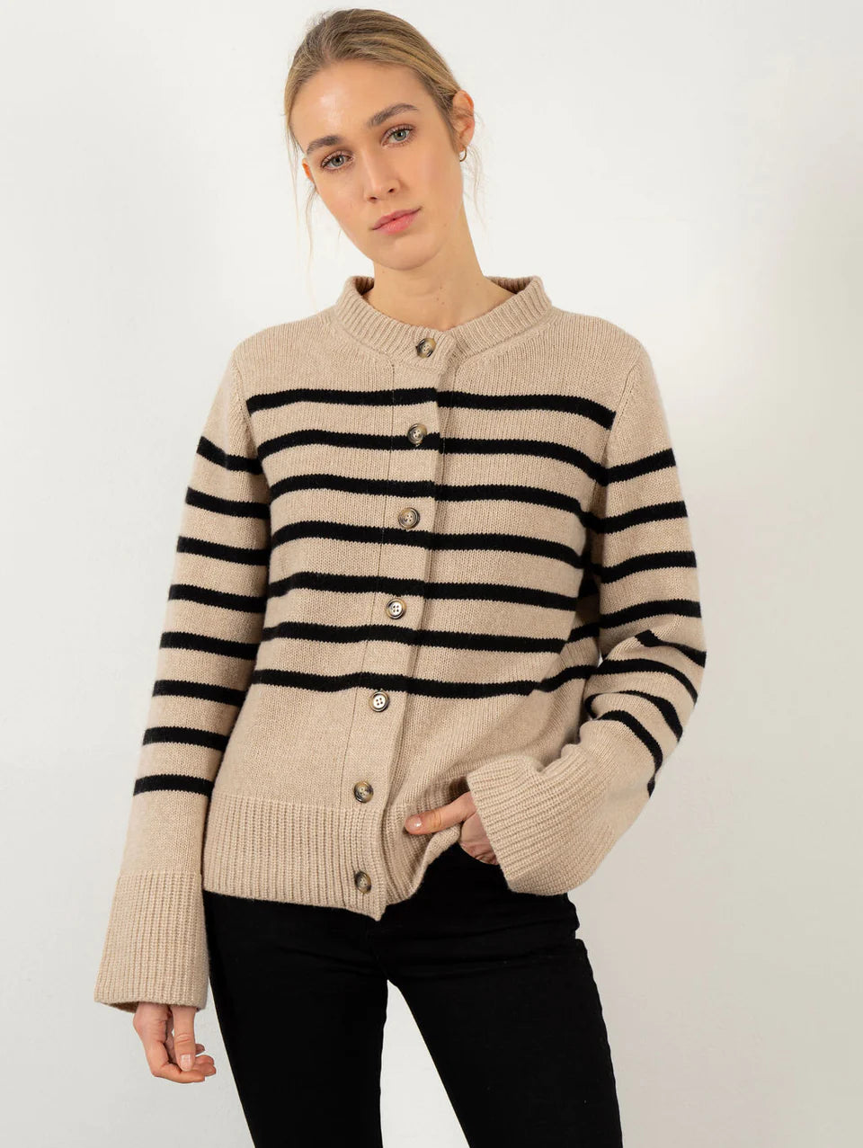 Anna v. Berg Dorothea Cardigan in Waffle/Night