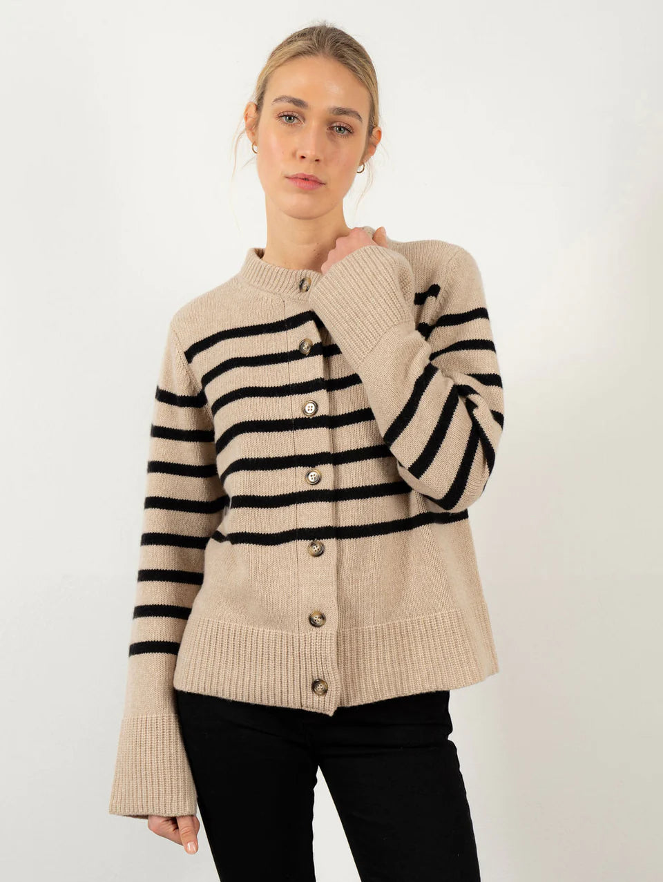 Anna v. Berg Dorothea Cardigan in Waffle/Night