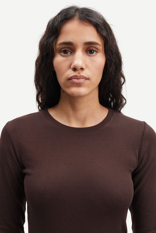 Samsoe Samsoe Alexa Longsleeve in Mole
